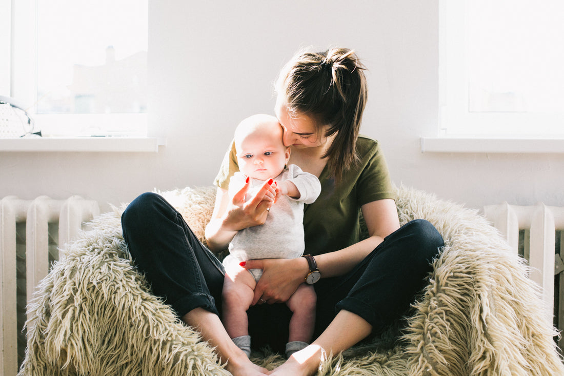 Mom holding a baby