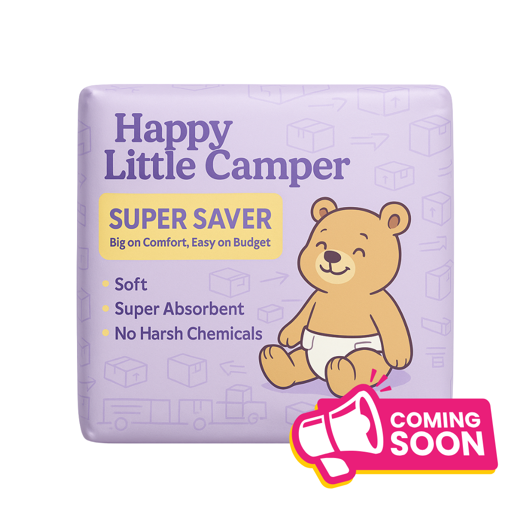 Happy Little Camper Super Saver Baby Diapers, Size 1