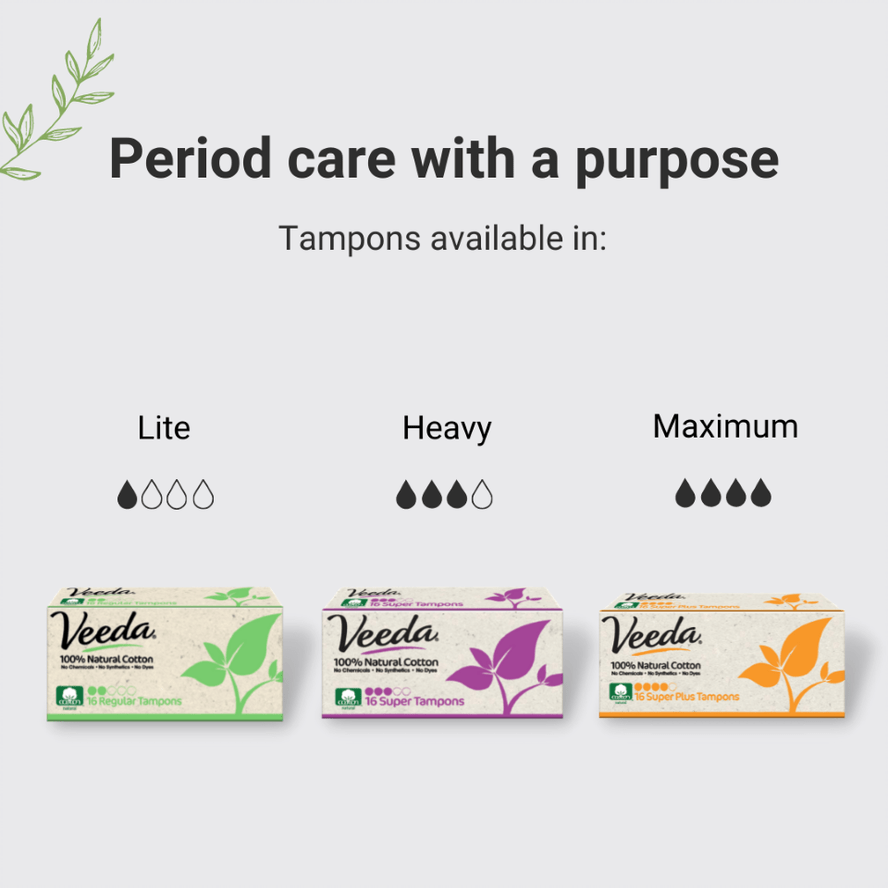Happy Little Camper 100% Natural Cotton Applicator Free Tampons (Super) Happy Little Camper