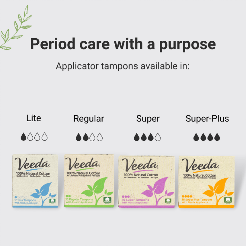 Happy Little Camper 100% Natural Cotton Applicator Free Tampons (Super) Happy Little Camper