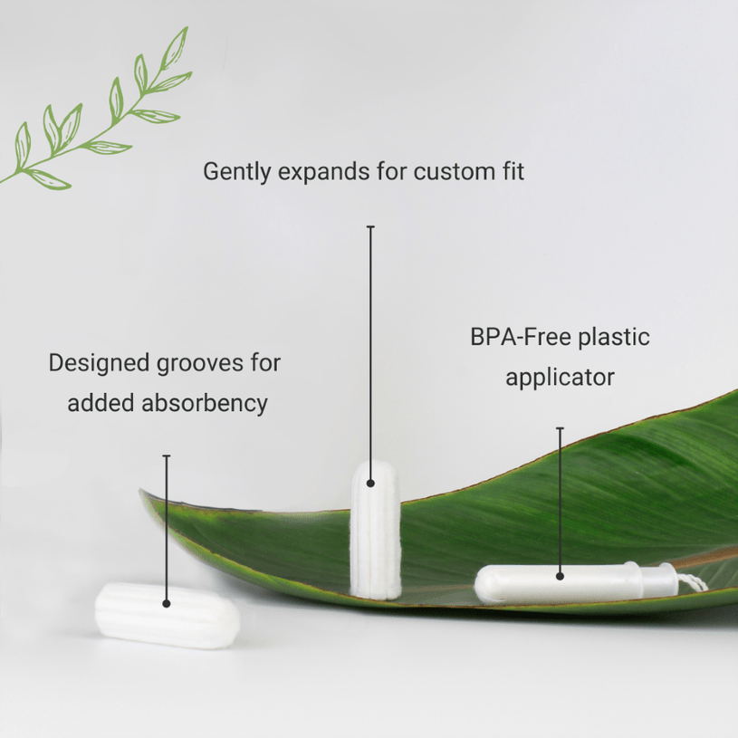 Happy Little Camper 100% Natural Cotton BPA-Free Compact Applicator Tampons (Super Plus)