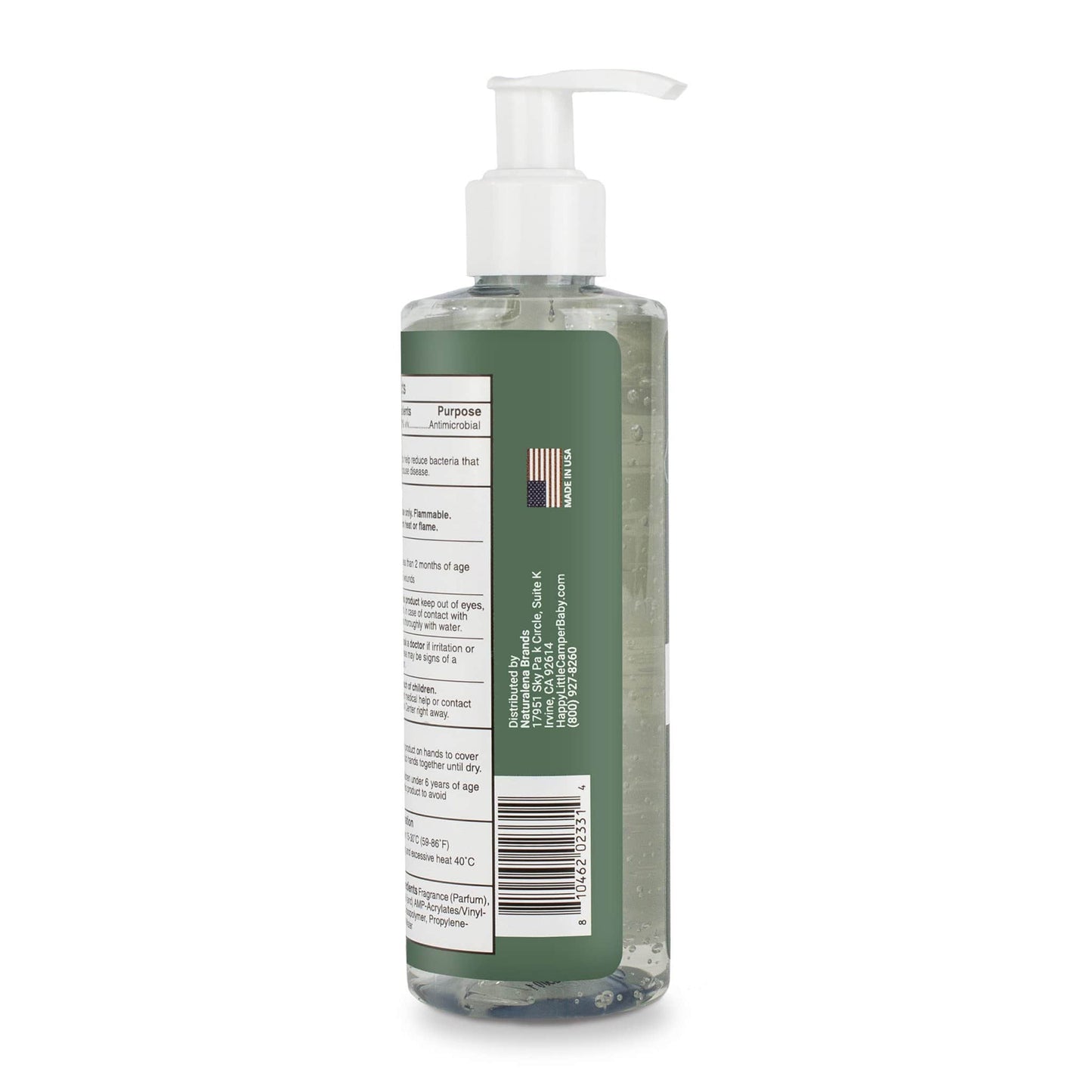 Happy Little Camper Hand Sanitizer 8 Oz, 236ml 1 Bottle of Hand Sanitizer - Moisturizing Antimicrobial Formula (Made in USA) Happy Little Camper