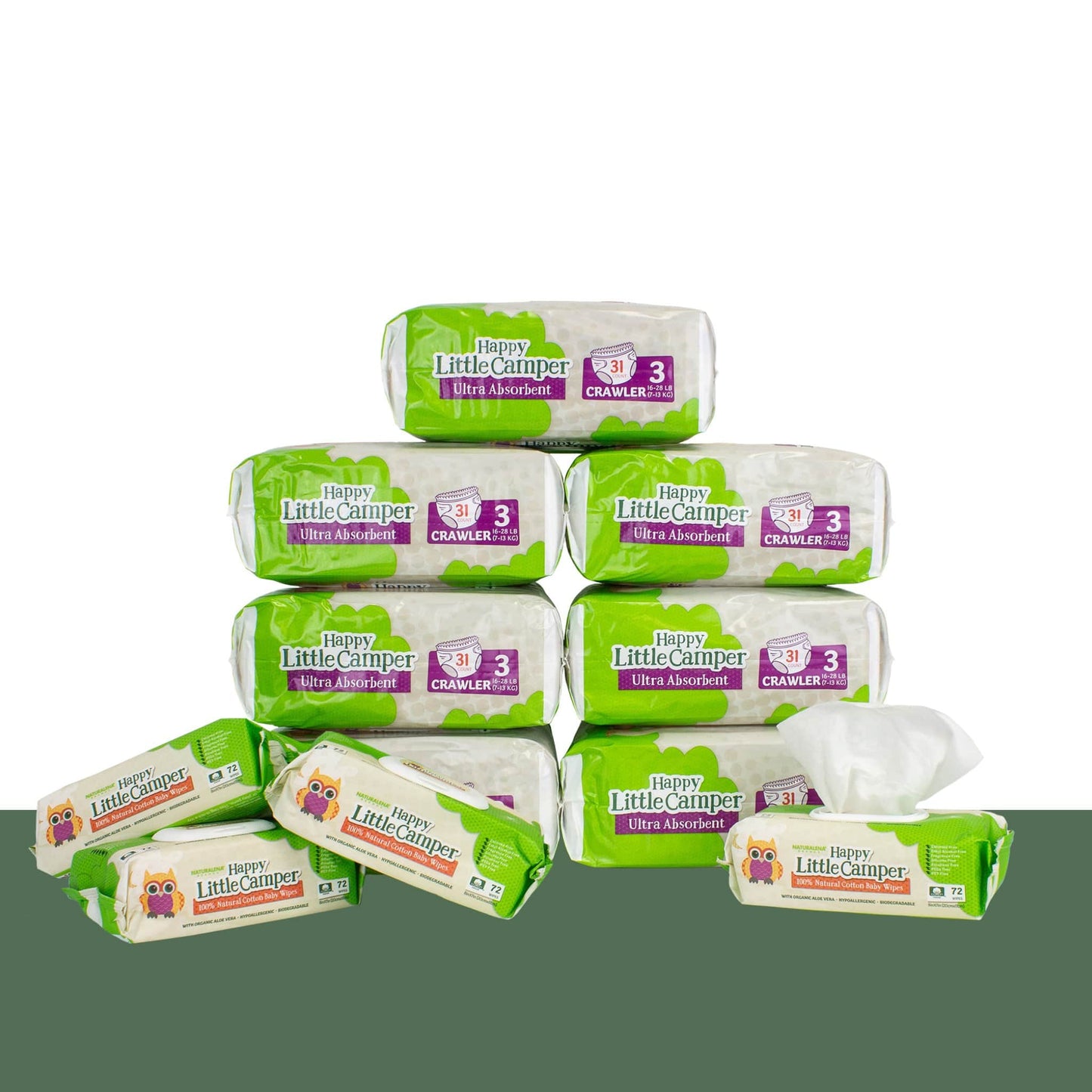 Happy Little Camper Monthly Box Subscribe & Save (one month supply of natural baby diapers + wipes) Happy Little Camper