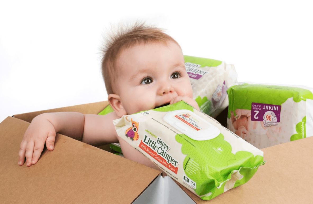 Happy Little Camper Monthly Box Subscribe & Save (one month supply of natural baby diapers + wipes) Happy Little Camper