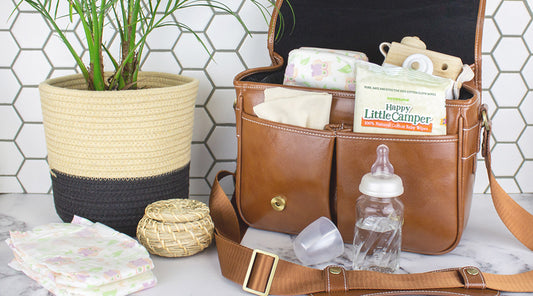 Diaper bad on counter with wipes and diapers