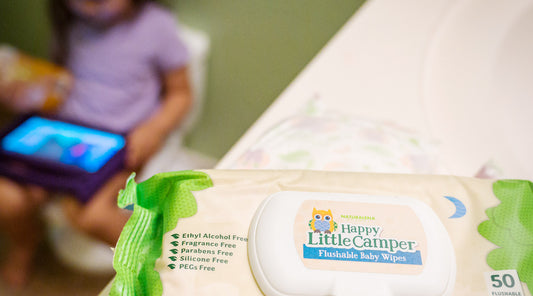 Baby Wipes on Counter in Bathroom