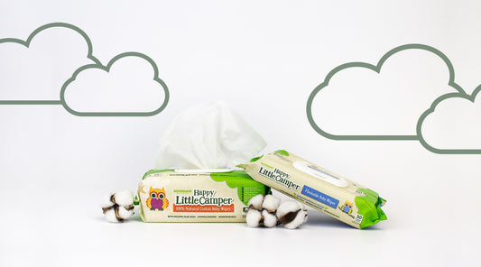 Two packages of baby wipes with cotton buds