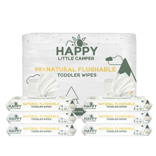 Happy Little Camper Natural Flushable Wipes