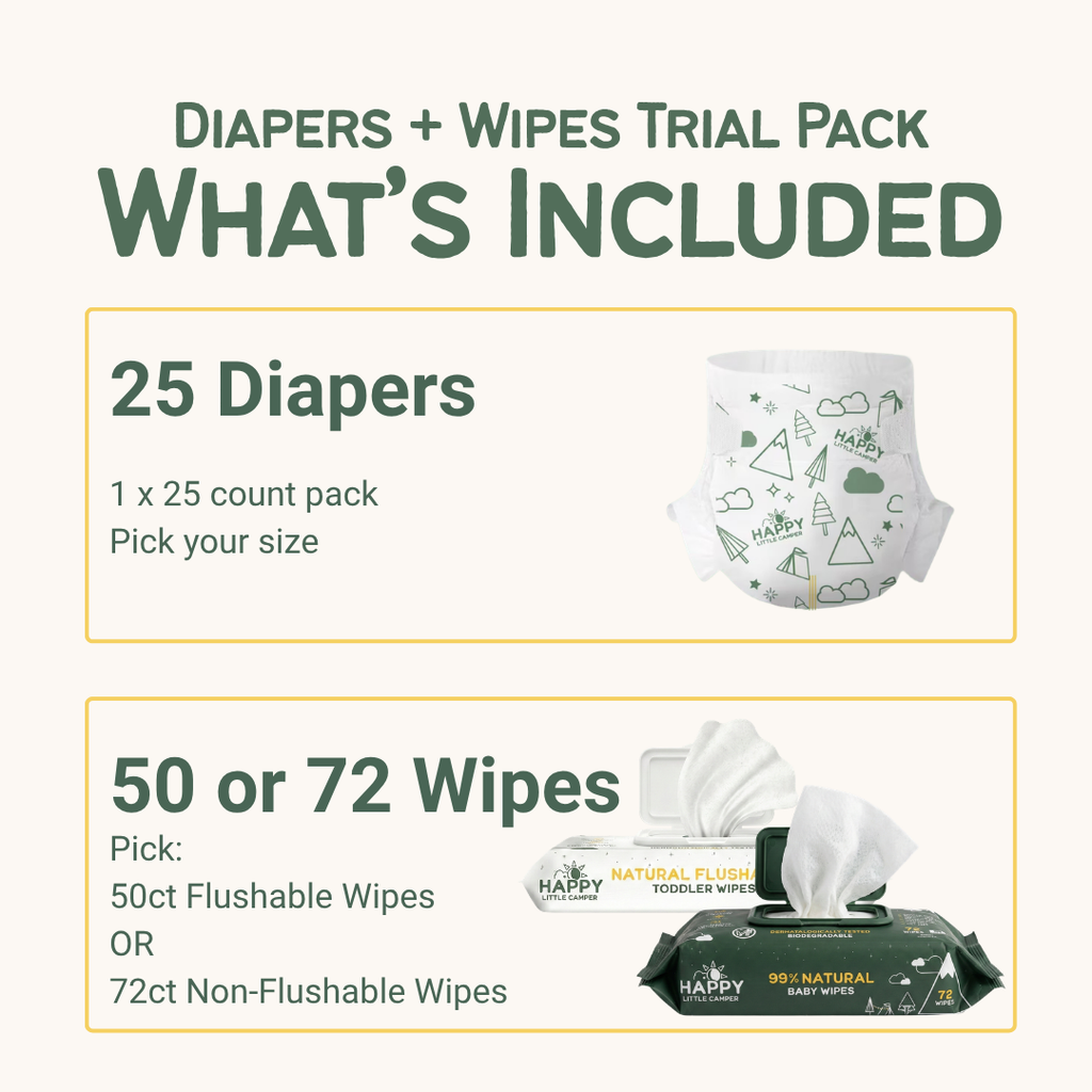 Happy Little Camper Diaper & Wipes Trial Pack
