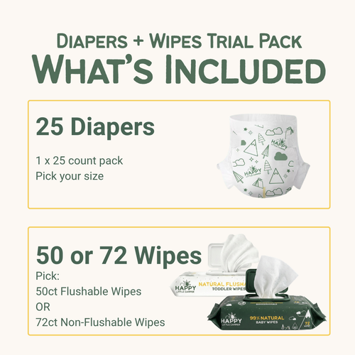 Happy Little Camper Diaper & Wipes Trial Pack