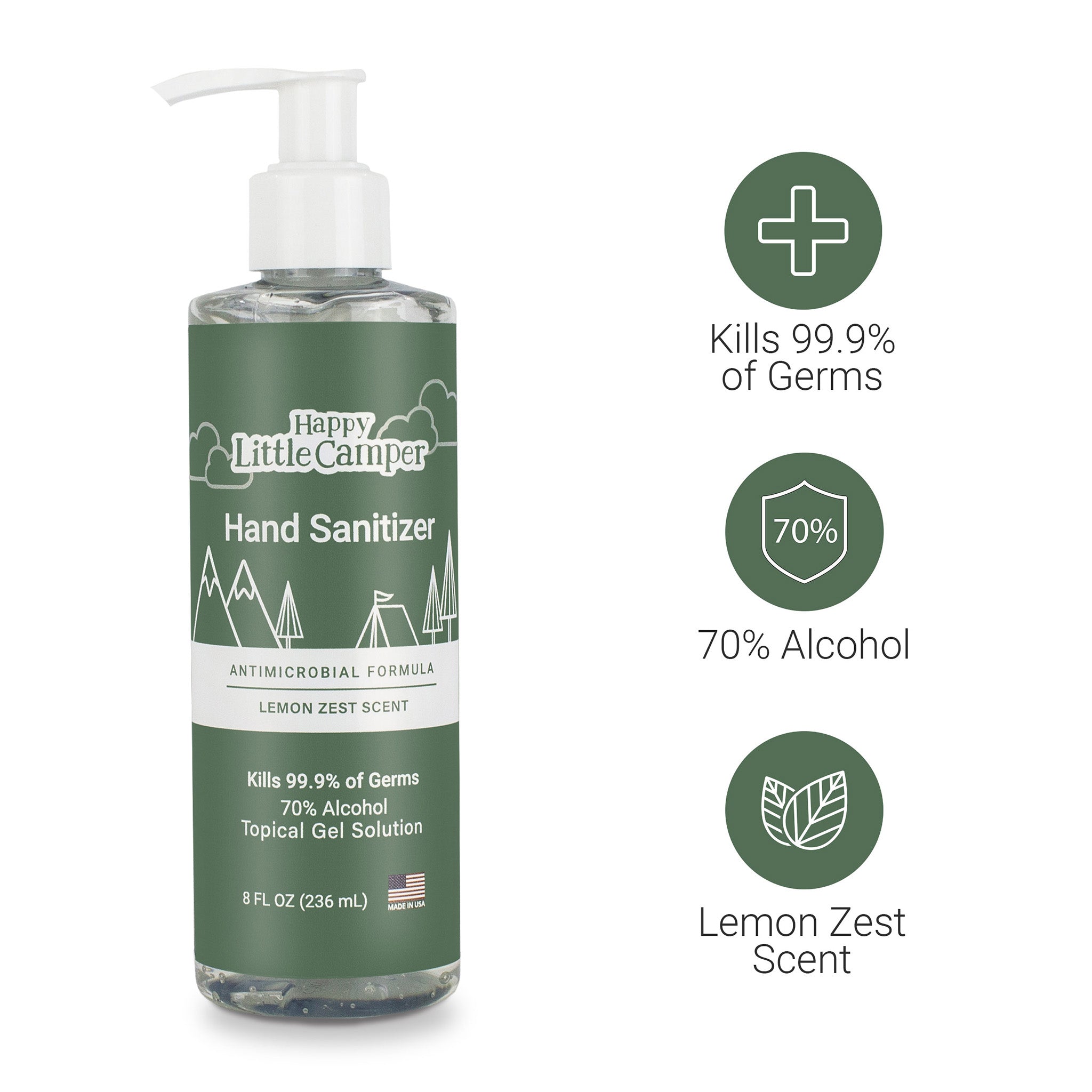 Happy Little Camper Hand Sanitizer Lemon Zest Scent