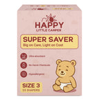 Happy Little Camper Premium Baby Diapers, Size 3, Crawler, 15-22 lbs