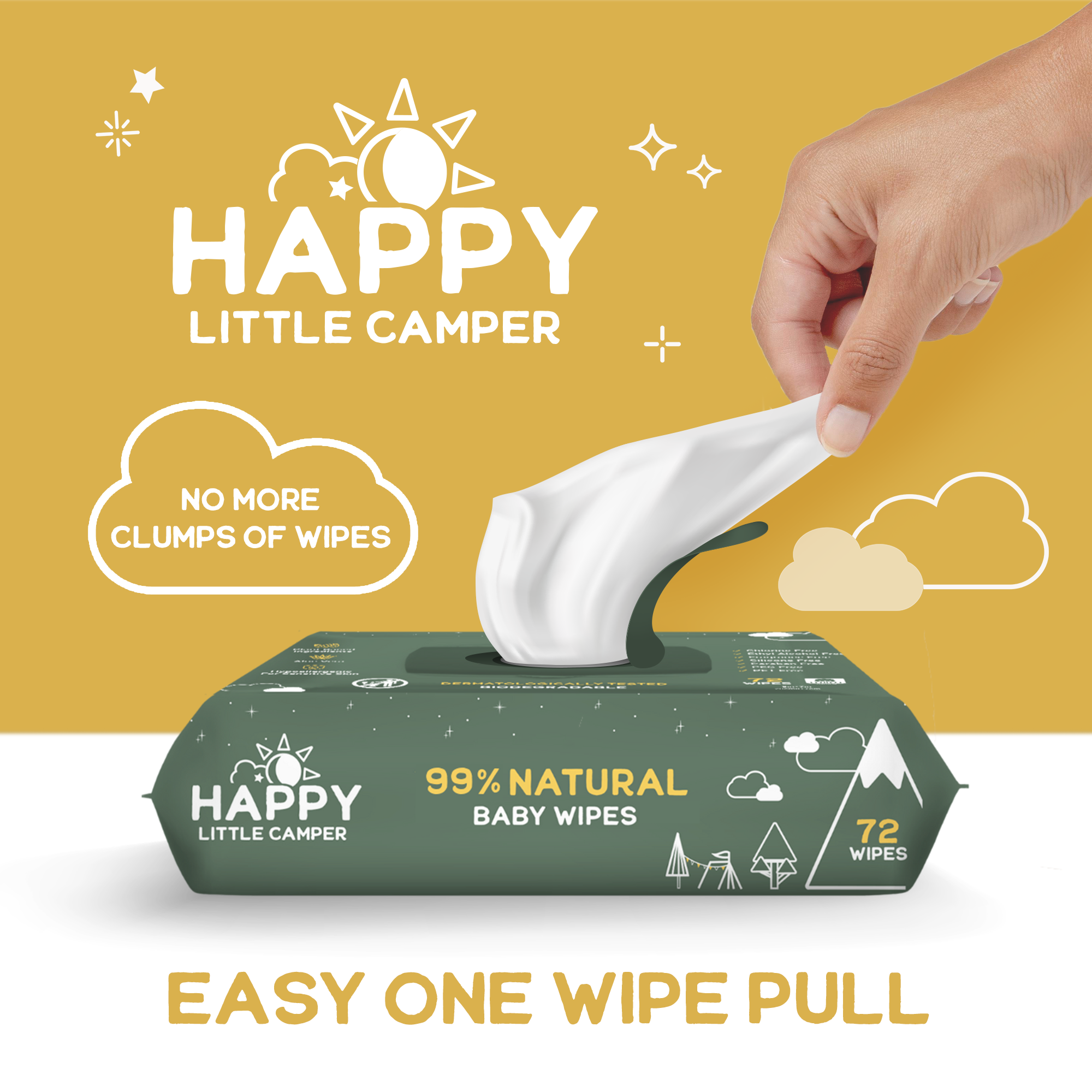 COMING SOON Happy Little Camper Natural Baby Wipes