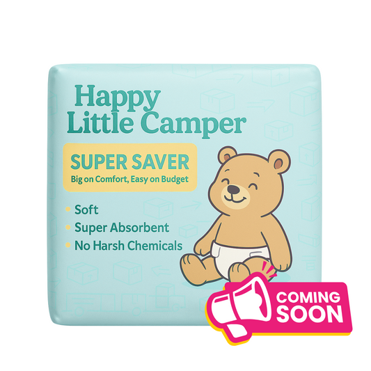 Happy Little Camper Super Saver Baby Diapers, Size 2