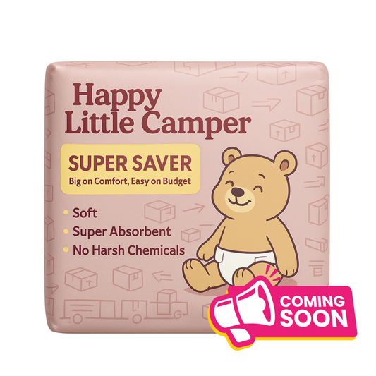 Happy Little Camper Super Saver Baby Diapers, Size 3