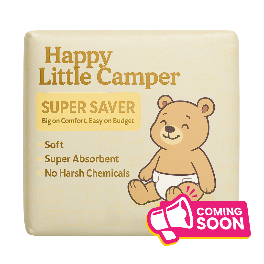 Happy Little Camper Super Saver Baby Diapers, Size 5