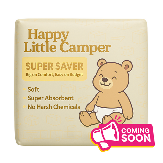 Happy Little Camper Super Saver Baby Diapers, Size 5