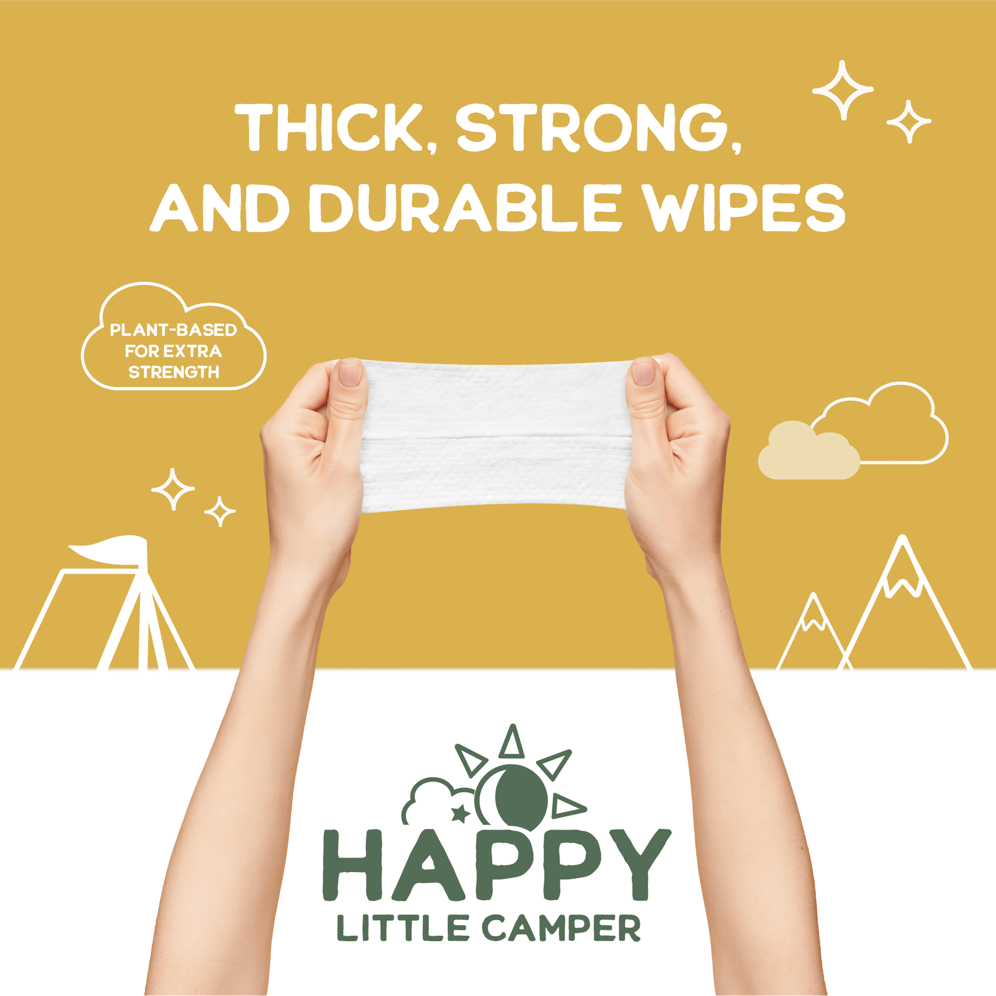 Happy Little Camper Wipes All Natural Cotton Baby Wipes With Aloe Vera Happy Little Camper