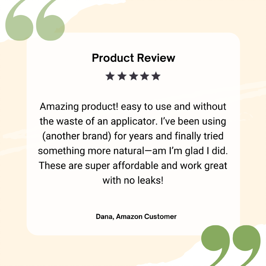 Happy Little Camper 100% Natural Cotton Applicator Free Tampons (Super) Happy Little Camper