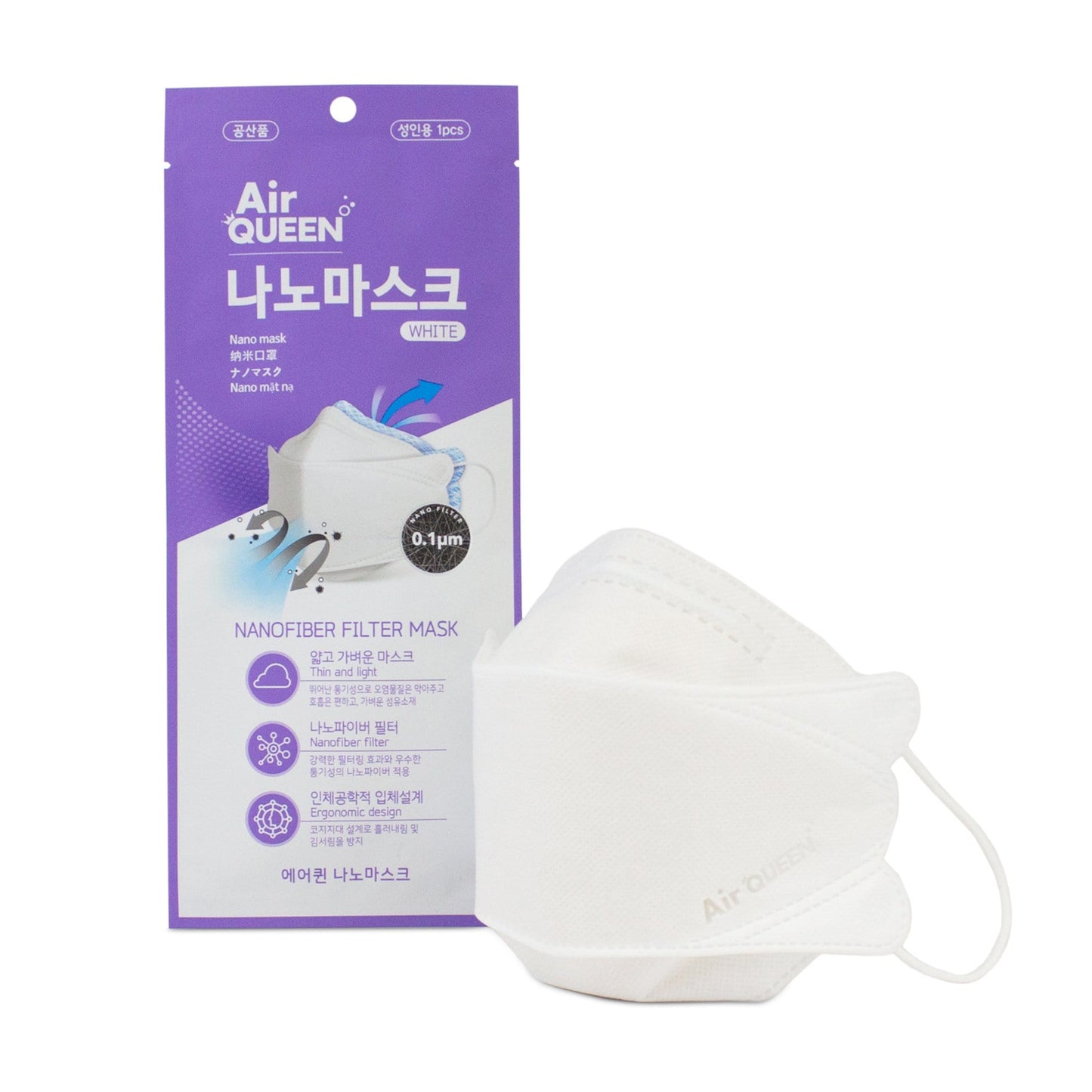 Happy Little Camper AirQueen Nanofiber Filter Safety Face Mask N95 Mask (20 PCS) Happy Little Camper