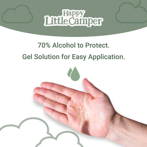Happy Little Camper Hand Sanitizer 8 Oz, 236ml 1 Bottle of Hand Sanitizer - Moisturizing Antimicrobial Formula (Made in USA) Happy Little Camper