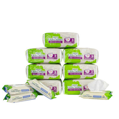 Happy Little Camper Monthly Box Size 3 / Flushable Wipes Subscribe & Save (one month supply of natural baby diapers + wipes) Happy Little Camper