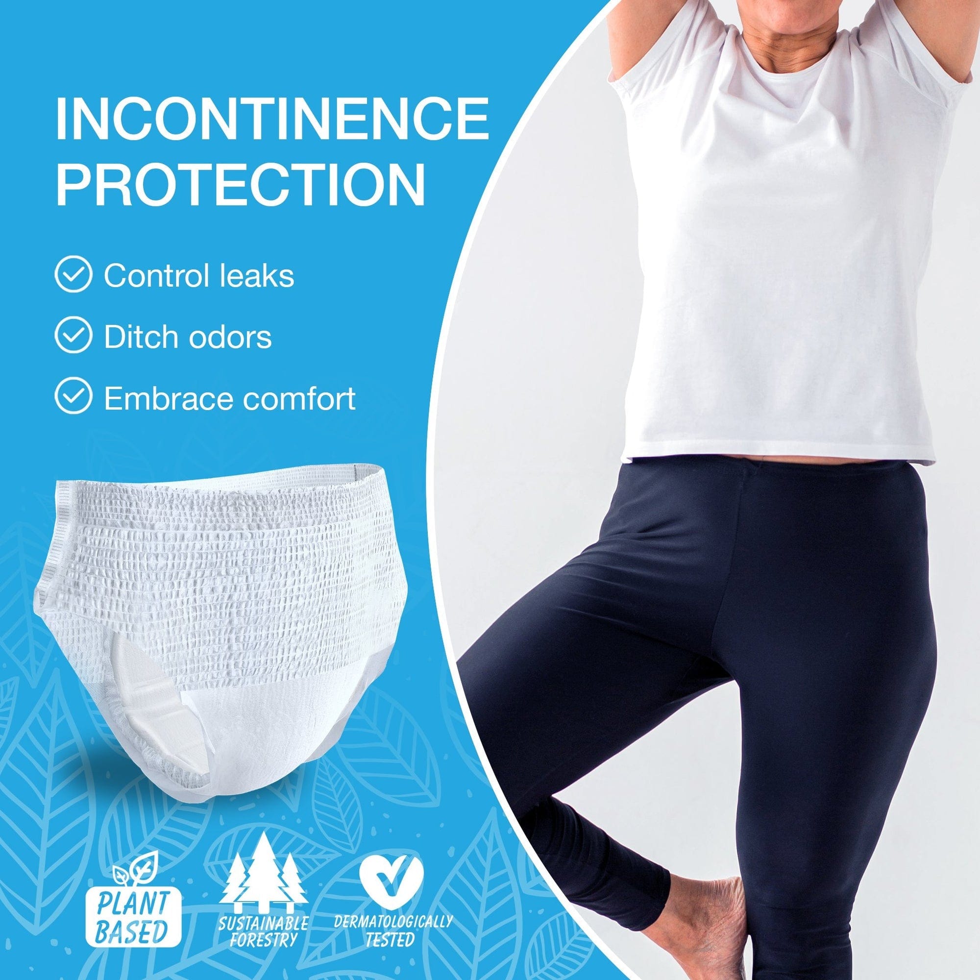 Rael Disposable Underwear for Women, Organic Cotton Cover - Incontinence  Pads, Postpartum Essentials, Disposable Underwear, Unscented, Maximum